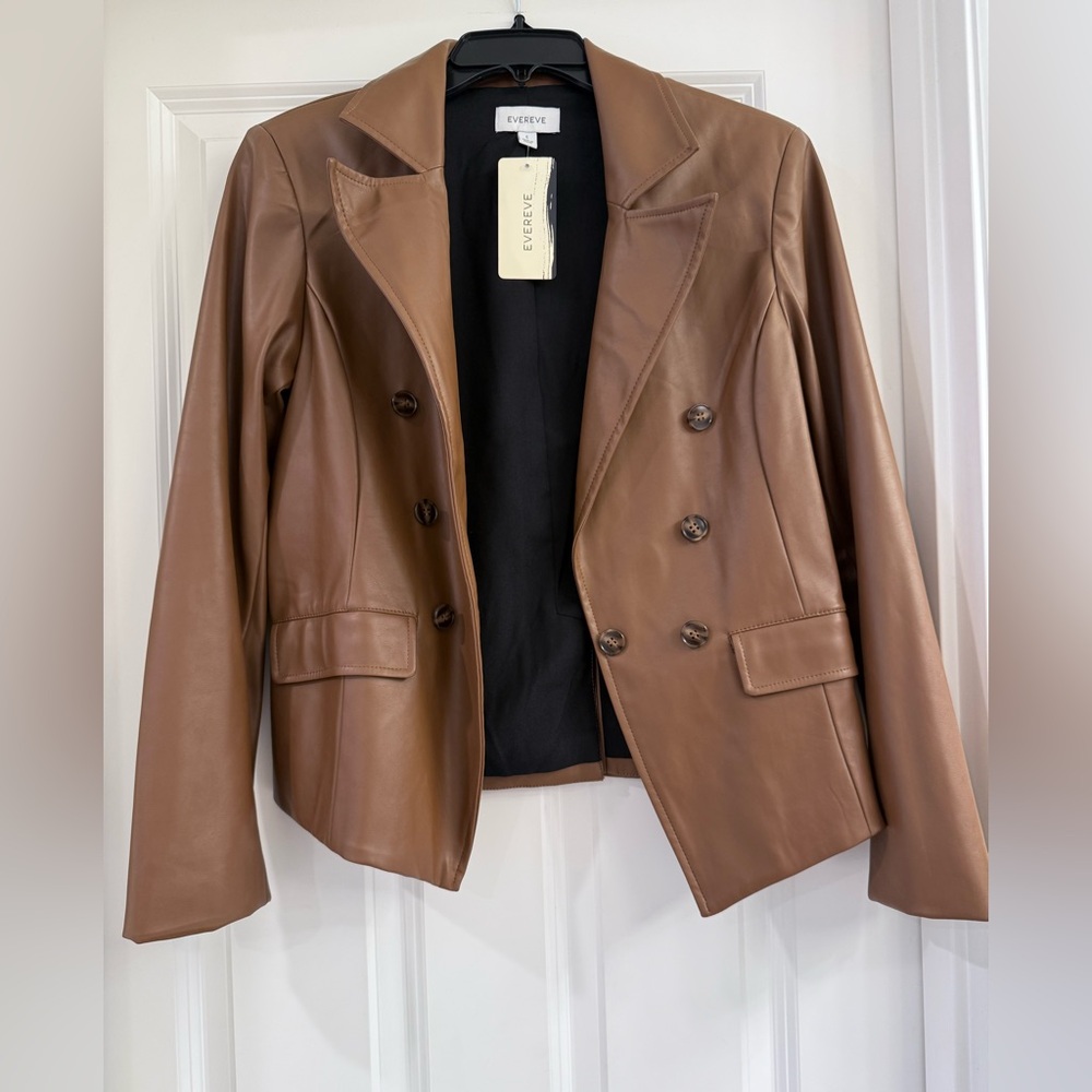 Evereve Faux leather blazer